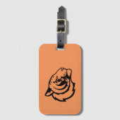Tijger oranje bagagelabel (Voorkant (verticaal))