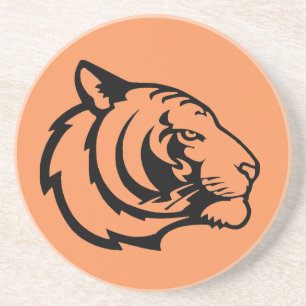 Tijger oranje zandsteen onderzetter