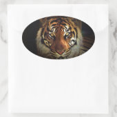 tijger ovale sticker (Tas)