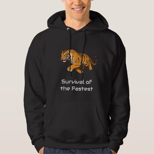 Tijger – Overleven van de Snelsten Hoodie (Voorkant)