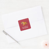 Tijger – Overleven van de Snelsten Vierkante Sticker (Envelop)