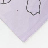 Tijger paarse waterverf Vluchtelingenbak Fleece Deken (Hoek)