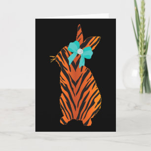 Tijger Paashaas Jaar 2022 Cute Dier Pr Kaart