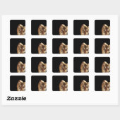 Tijger (Panthera tigris) Vierkante Sticker (Vel)