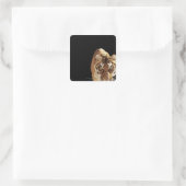 Tijger (Panthera tigris) Vierkante Sticker (Tas)