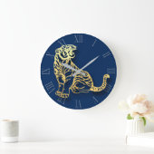Tijger Papercut Chinees Nieuwjaar Zodiac Romeins W Grote Klok (Huis)
