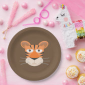 tijger papieren bordje (Feest)