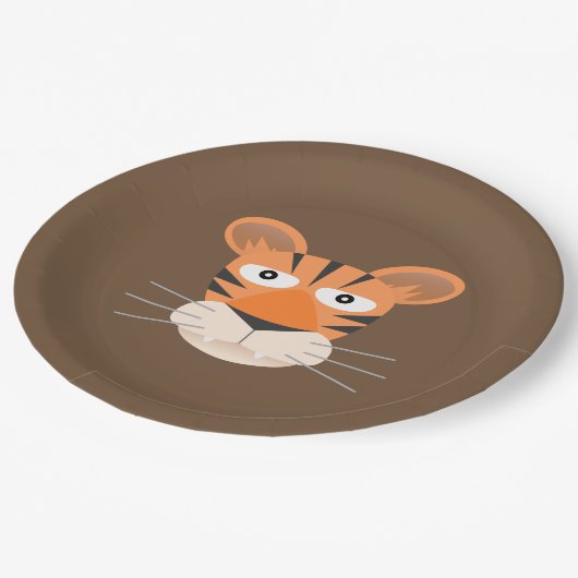 tijger papieren bordje (Gekanteld)