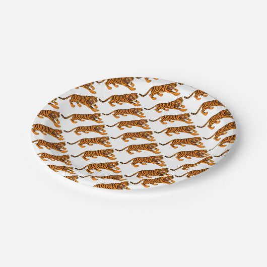 tijger papieren bordje (Gekanteld)