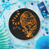 tijger papieren bordje (Feest)