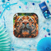 tijger papieren bordje (Feest)