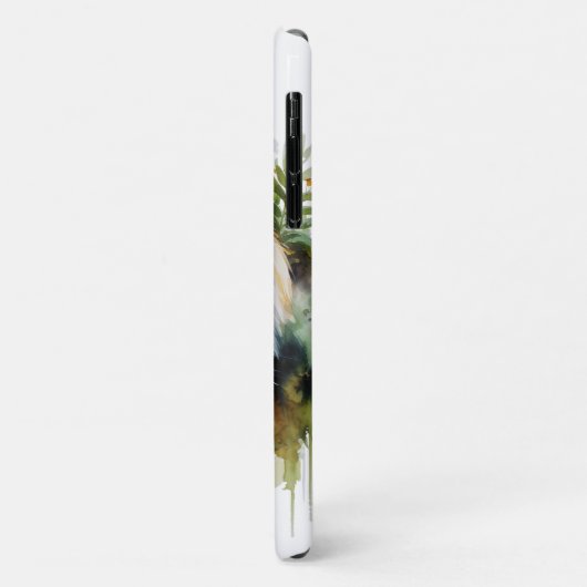 Tijger Pastel Bloemen Safari Waterverf Savannah Case-Mate iPhone Case (Achterkant/links)