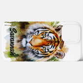 Tijger Pastel Bloemen Safari Waterverf Savannah Case-Mate iPhone Case (Achterkant (horizontaal))