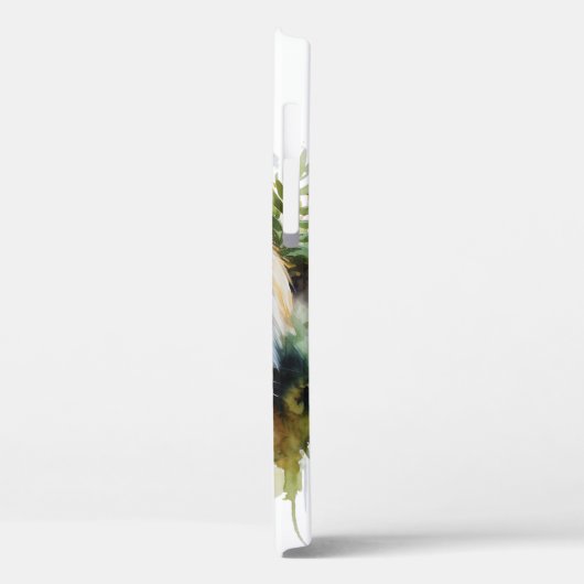 Tijger Pastel Bloemen Safari Waterverf Savannah Case-Mate iPhone Case (Achterkant / Links)