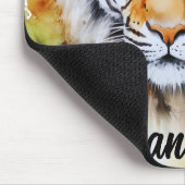 Tijger Pastel Bloemen Safari Waterverf Savannah Muismat (Hoek)