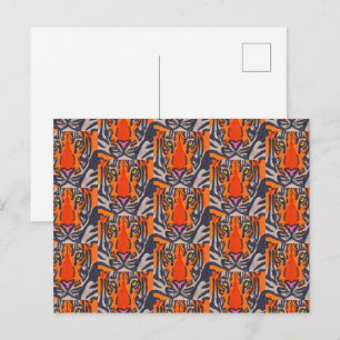 Tijger (patroon) - Ansichtkaart Briefkaart