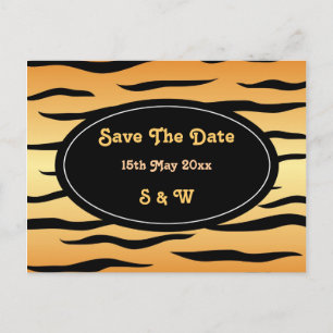 tijger patroon van dierlijke strepen aankondigingskaart