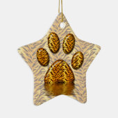 Tijger Paw #2 Keramisch Ornament (Rechts)