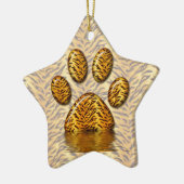 Tijger Paw #2 Keramisch Ornament (Links)