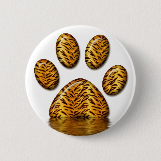 Tijger Paw #2 Ronde Button 5,7 Cm (Voorkant)