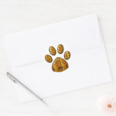 Tijger Paw #2 Ronde Sticker (Envelop)