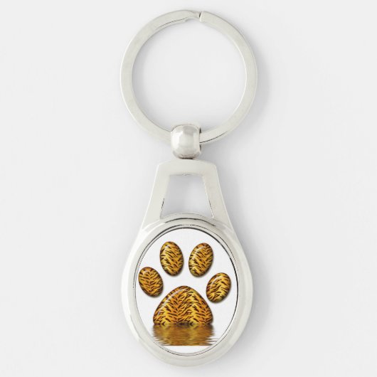 Tijger Paw #2 Sleutelhanger (Voorkant)