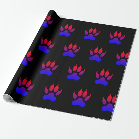 Tijger Paws inpakpapier (Uitgerold)