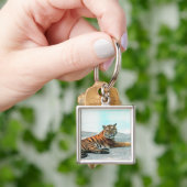 Tijger per rivier sleutelhanger (Hand)