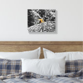 Tijger Piep-door Canvas 10x8 Afdruk (Insitu (Slaapkamer))