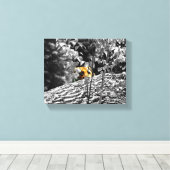 Tijger Piep-door Canvas 10x8 Afdruk (Insitu (Houten vloer))