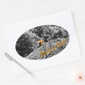 Tijger Piep-een-sticker Ovale Sticker (Envelop)