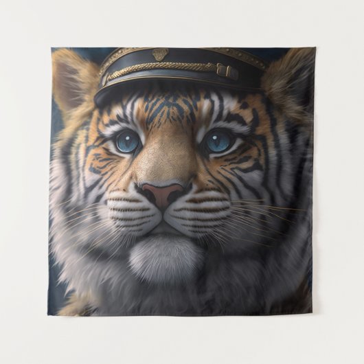 Tijger piloot kapitein wandkleed (Voorkant)