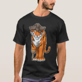 Tijger Piraat Houten been Oogpatch T-shirt (Voorkant)