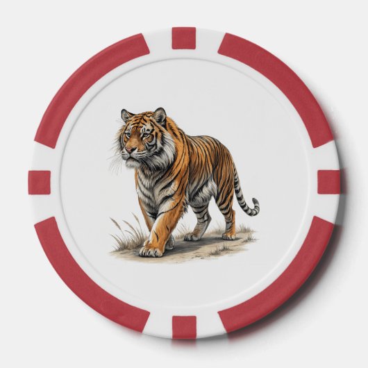 tijger poker chips (Voorkant)