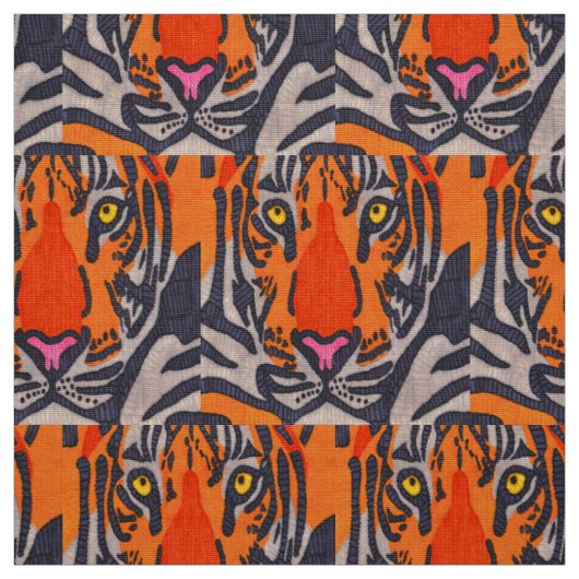 Tijger - Polyester Poplin Stof (Swatch)