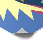 Tijger Pop Kunst Portraitart, pop, tijger, dier, f Poster (Hoek)