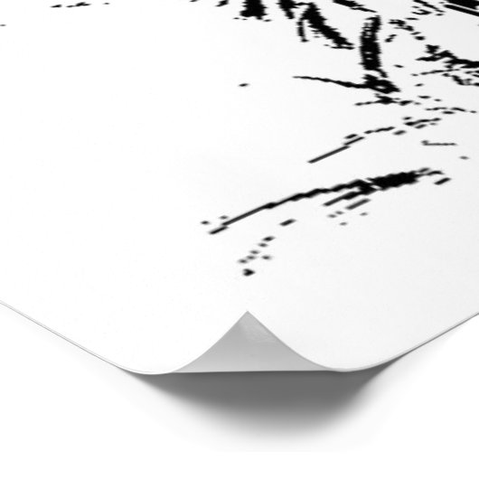 Tijger Poster afdrukken - Tijger Silhouette (Hoek)