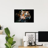 Tijger Poster Print - Pop Art Posters (Thuiskantoor)
