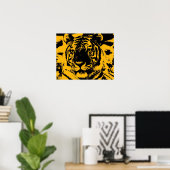 Tijger Poster Print - Pop Art Stijl Tijgers Poster (Thuiskantoor)