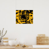 Tijger Poster Print - Pop Art Stijl Tijgers Poster (Keuken)