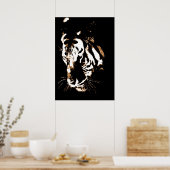 Tijger Poster Print - Tijger Gezicht Pop Art Poste (Keuken)