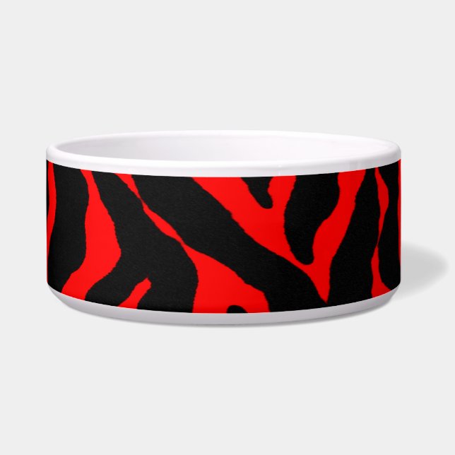 Tijger Print Dog Dish voor die wilde huisdier Voerbakje (Rechts)