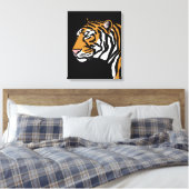 Tijger Profiel Portret Canvas Afdruk (Insitu (Slaapkamer))