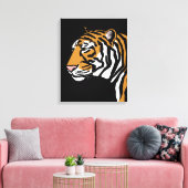 Tijger Profiel Portret Canvas Afdruk (Insitu (Woonkamer))