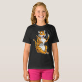 Tijger Pupil Crayon School T-shirt (Voorkant volledig)