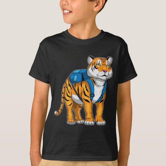 Tijger Pupil Rugzak School T-shirt (Voorkant)