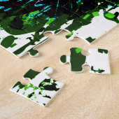 Tijger puzzel - kleurrijke tijgerogen puzzel (Zijkant)