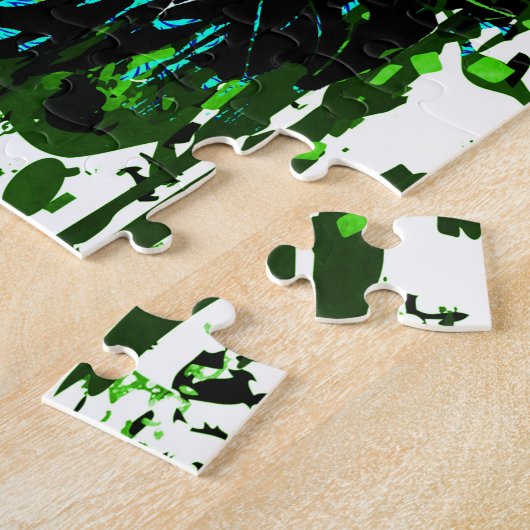 Tijger puzzel - kleurrijke tijgerogen puzzel legpuzzel (Zijkant)