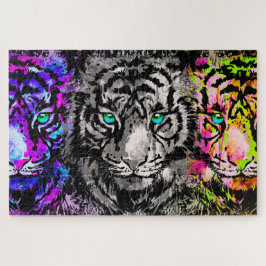 Tijger Puzzle - 3 tijgerhoofden Puzzle Legpuzzel