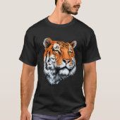 Tijger Realistisch Hoofd Voor Liefhebbers Tijgers  T-shirt (Voorkant)